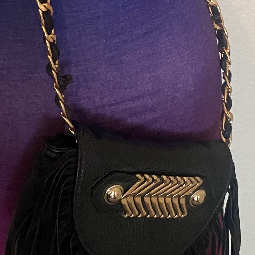 Like Dreams Black And Gold Women's Crossbody Bag